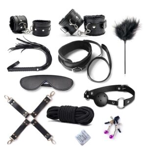 Kit Bondage 10 Piezas Negro