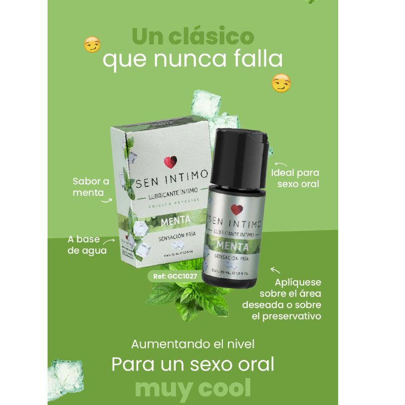 Lubricante Intimo de Menta Frio Sen Intimo 30ml - Image 3