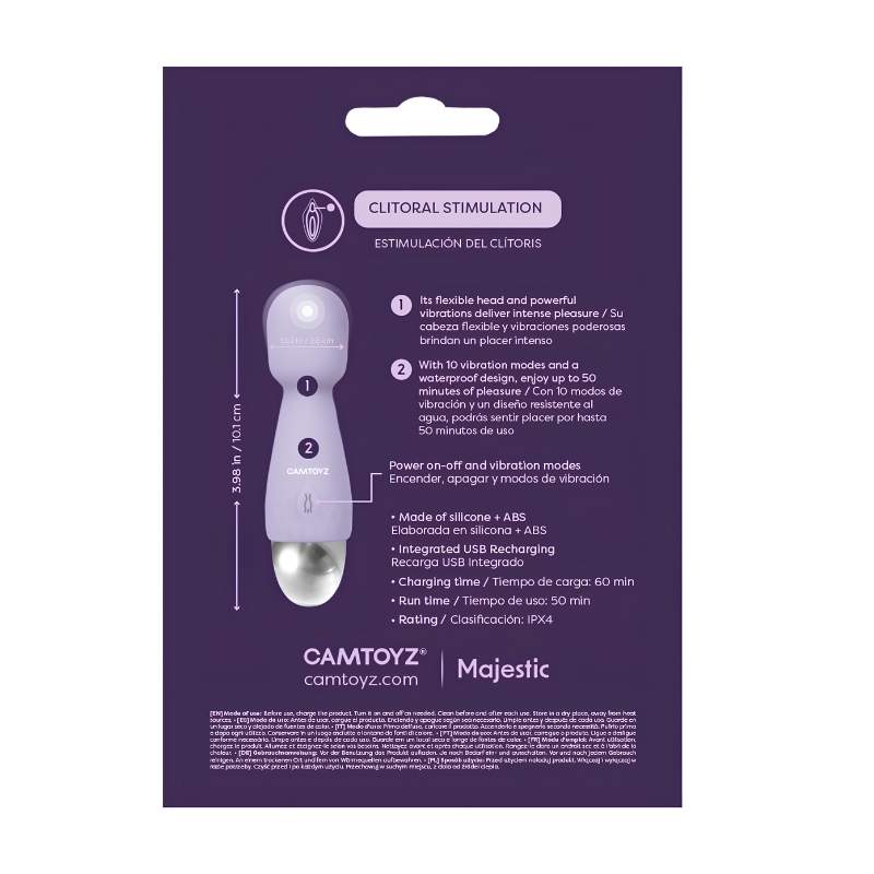 Vibrador mini Hitachi Lunara Lila Camtoyz