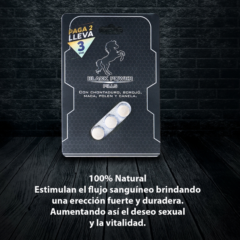 Energizante Black Power Pills x 2 + 1 Gratis - Image 3