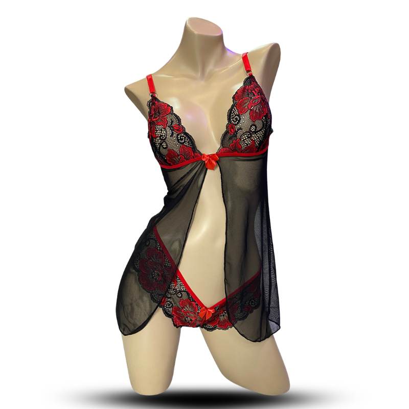 Babydoll Cachetero Bordado Alis