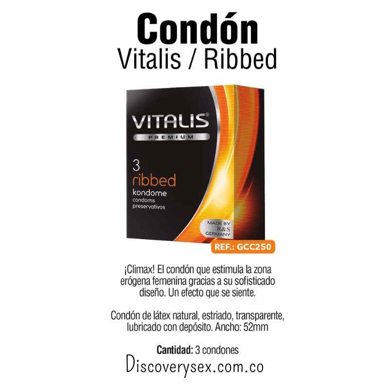 Preservativos ribbed Texturizados 3 UNIDADES