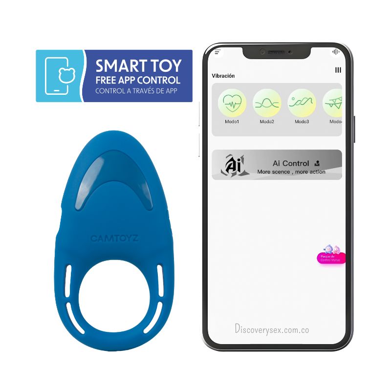 Anillo vibrador para el Pene Flexring  con App Camtoyz