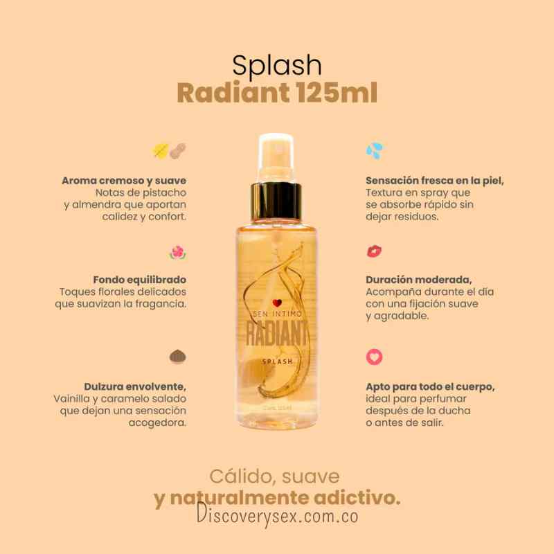 perfume radiant splash 125ml sen intimo
