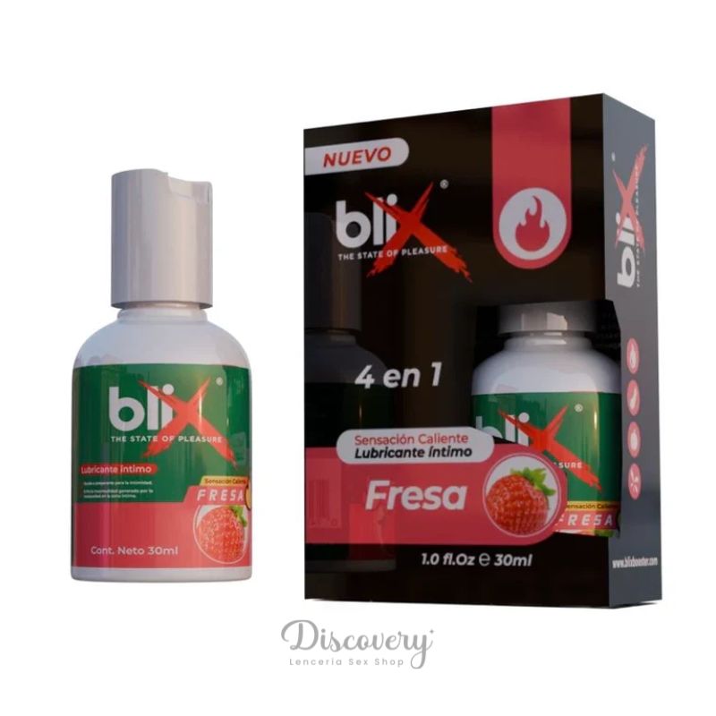 Lubricante Caliente a base de agua Blix Fresa 30ml