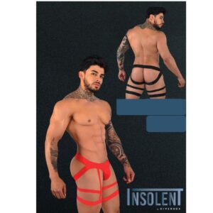 Suspensorio con liguero rojo insolent bruno it07