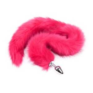 Tapón Anal Zorro Fucsia Largo