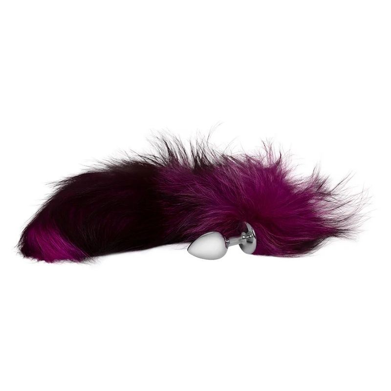 Plug Anal Cola de Zorro Negro y Morado